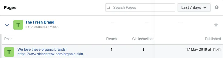 resumen del gerente de negocios de facebook