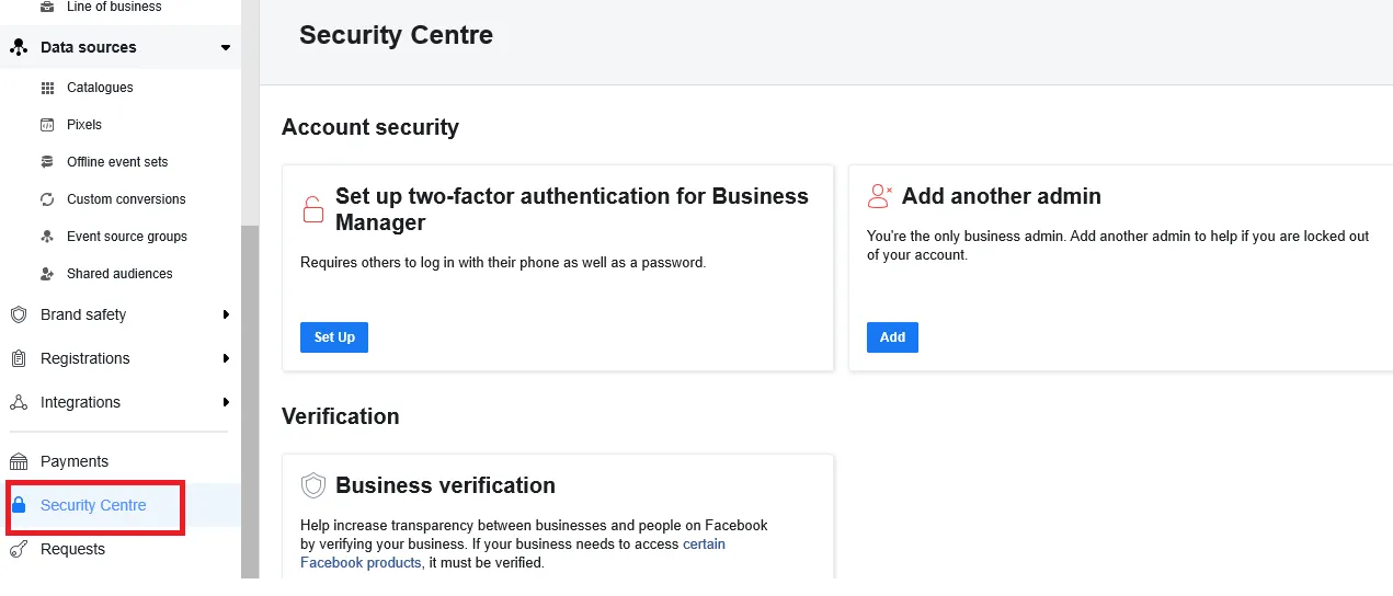 cuenta seguridad página facebook gerente comercial